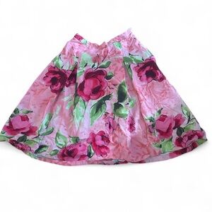Moschino Pink Floral A-Line Skirt